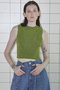 Curl Yarn Short Length Sleeveless Knit Tops/カールヤーンショートノースリーブニット メゾンスペシャル/MAISON SPECIAL