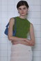 Curl Yarn Short Length Sleeveless Knit Tops/カールヤーンショートノースリーブニット メゾンスペシャル/MAISON SPECIAL