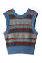 Multicolor Knit Vest/マルチカラーニットベスト メゾンスペシャル/MAISON SPECIAL BLU(ブルー)