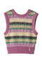 Multicolor Knit Vest/マルチカラーニットベスト メゾンスペシャル/MAISON SPECIAL PNK(ピンク)