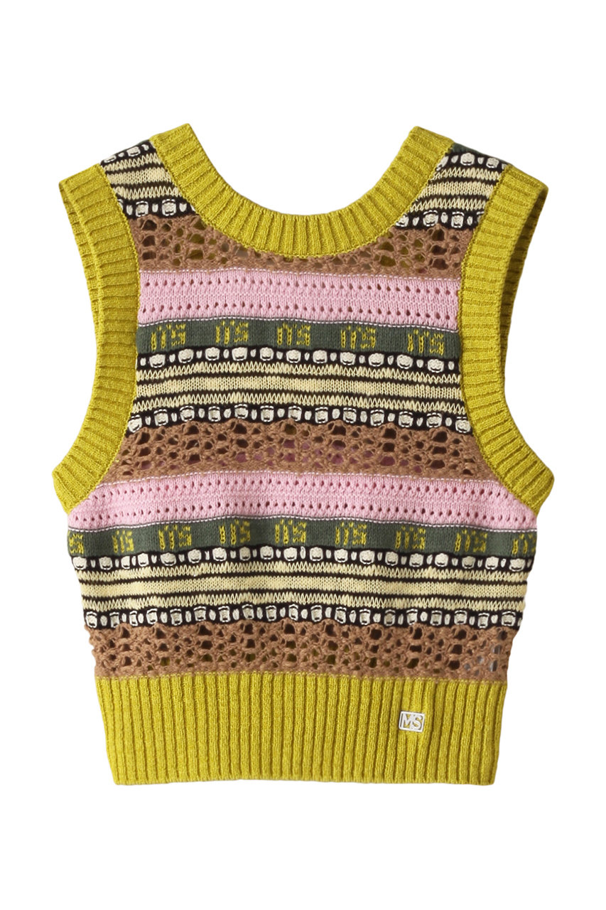 MAISON SPECIAL Multicolor Knit Vest/ޥ顼˥åȥ٥ (YEL(), FREE) ᥾󥹥ڥ ELLE SHOP
