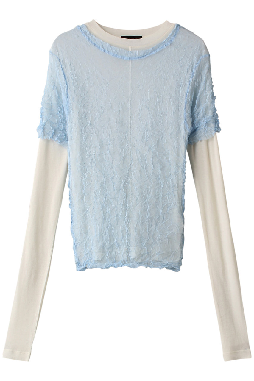MAISON SPECIAL Washer Layered Tops/ワッシャーレイヤードトップ (BLU(ブルー), FREE) メゾンスペシャル ELLE SHOP