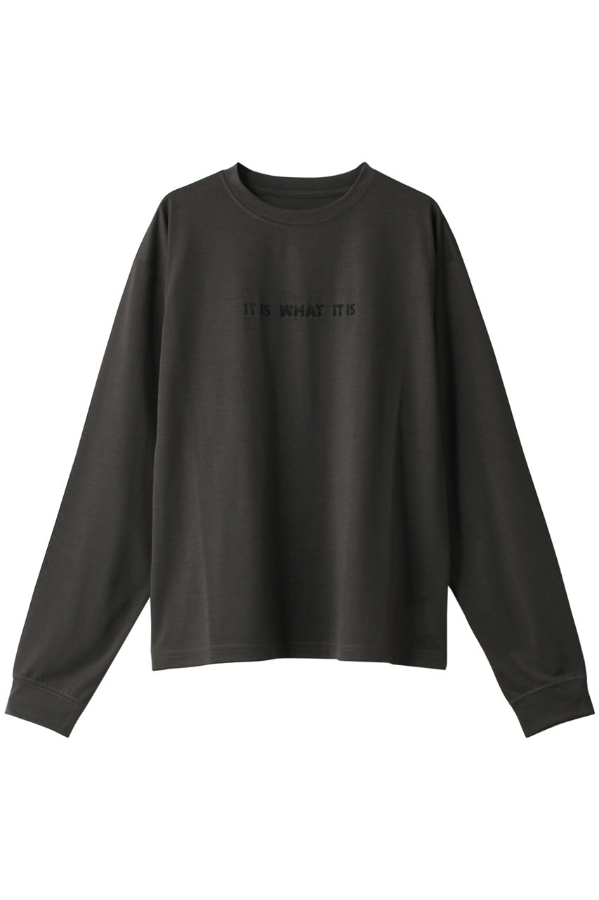 MAISON SPECIAL IT IS WHAT Long Sleeve T-shirt/IT IS WHAT ロンTEE (C.GRY(チャコールグレー), FREE) メゾンスペシャル ELLE SHOP