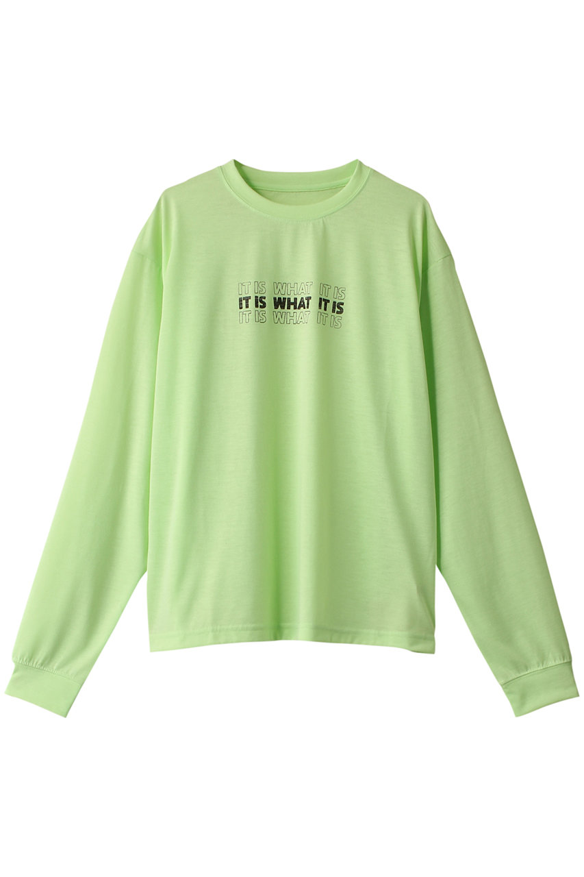 メゾンスペシャル/MAISON SPECIALのIT IS WHAT Long Sleeve T-shirt/IT IS WHAT ロンTEE(LIME(ライム)/21241415307)