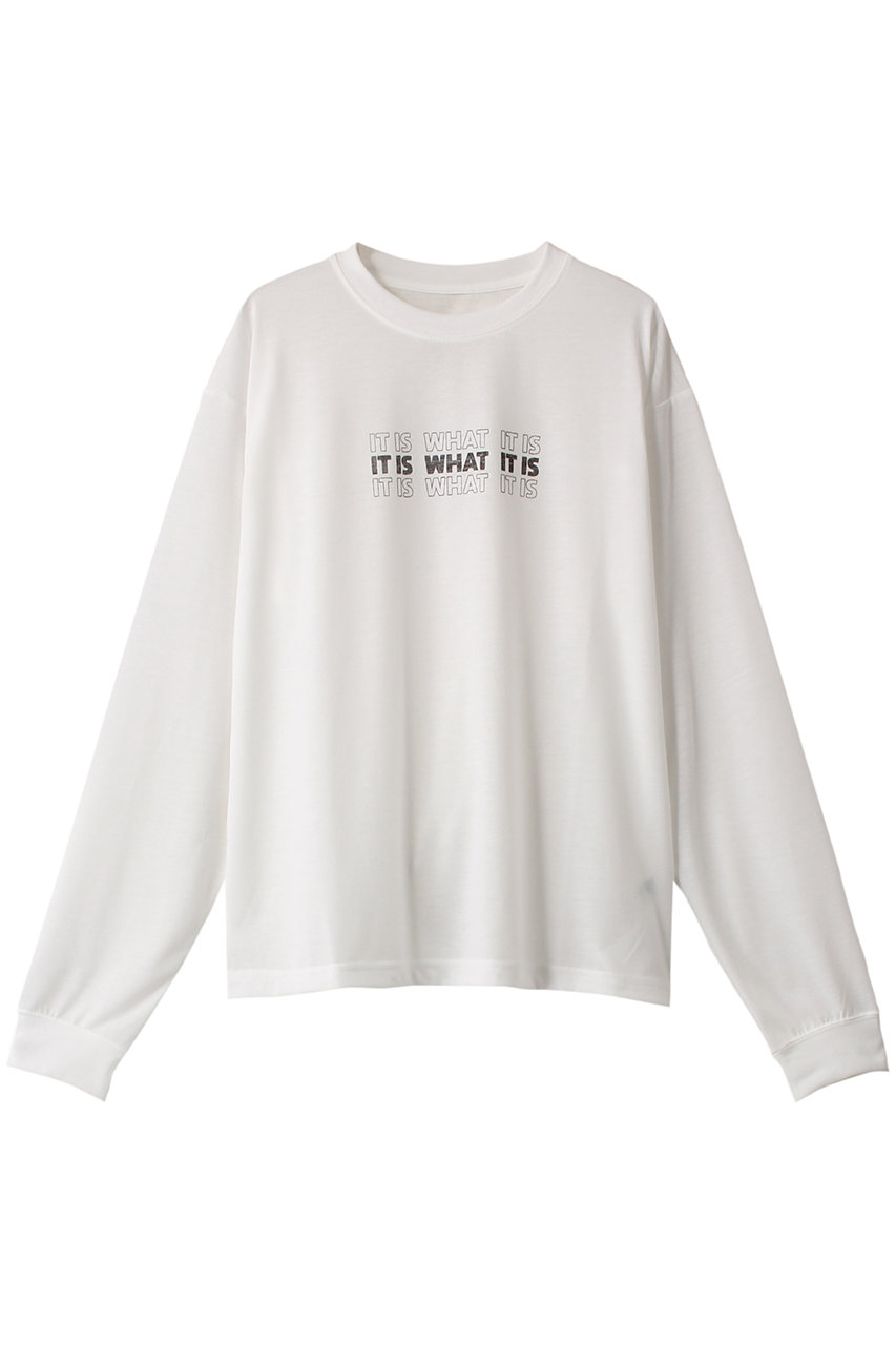 MAISON SPECIAL IT IS WHAT Long Sleeve T-shirt/IT IS WHAT ロンTEE (WHT(ホワイト), FREE) メゾンスペシャル ELLE SHOP