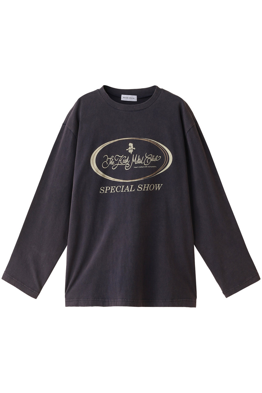 メゾンスペシャル/MAISON SPECIALのHeart Meltet Oversized T-shirt/ハートメルテットオーバーロンTEE(NVY(ネイビー)/21241415308)