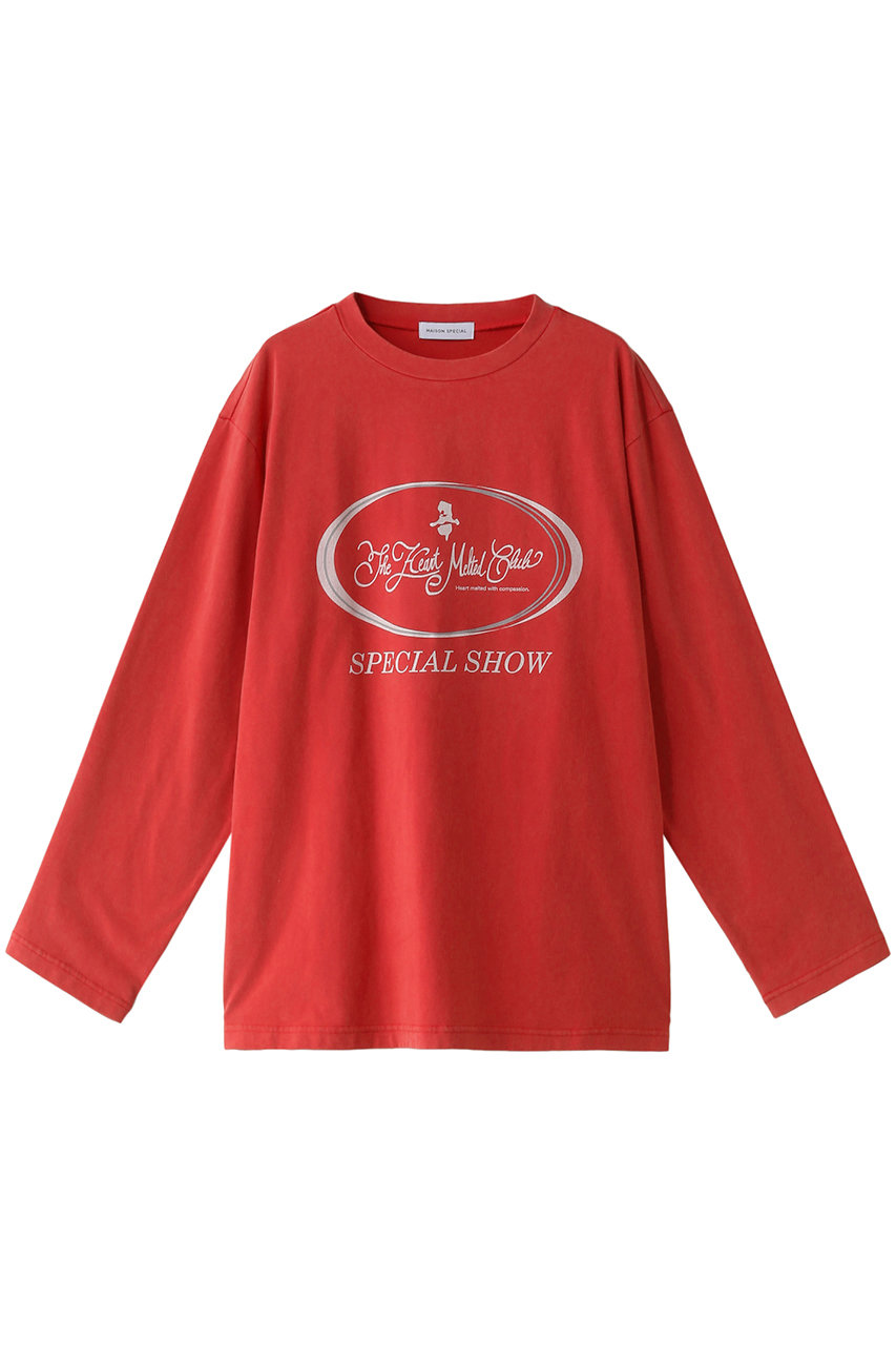 メゾンスペシャル/MAISON SPECIALのHeart Meltet Oversized T-shirt/ハートメルテットオーバーロンTEE(RED(レッド)/21241415308)