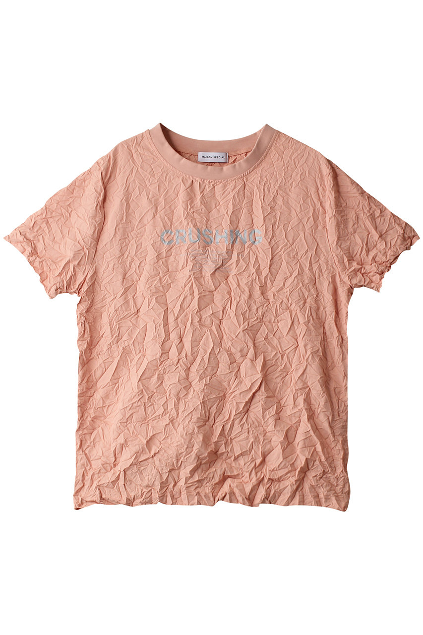 MAISON SPECIAL CRUSHING Washer T-shirt/CRUSHINGワッシャーTシャツ (ORG(オレンジ), FREE) メゾンスペシャル ELLE SHOP MAISON SPECIAL CRUSHING Washer T-shirt/CRUSHINGワッシャーTシャツ (ORG(オレンジ), FREE) メゾンスペシャル ELLE SHOP
