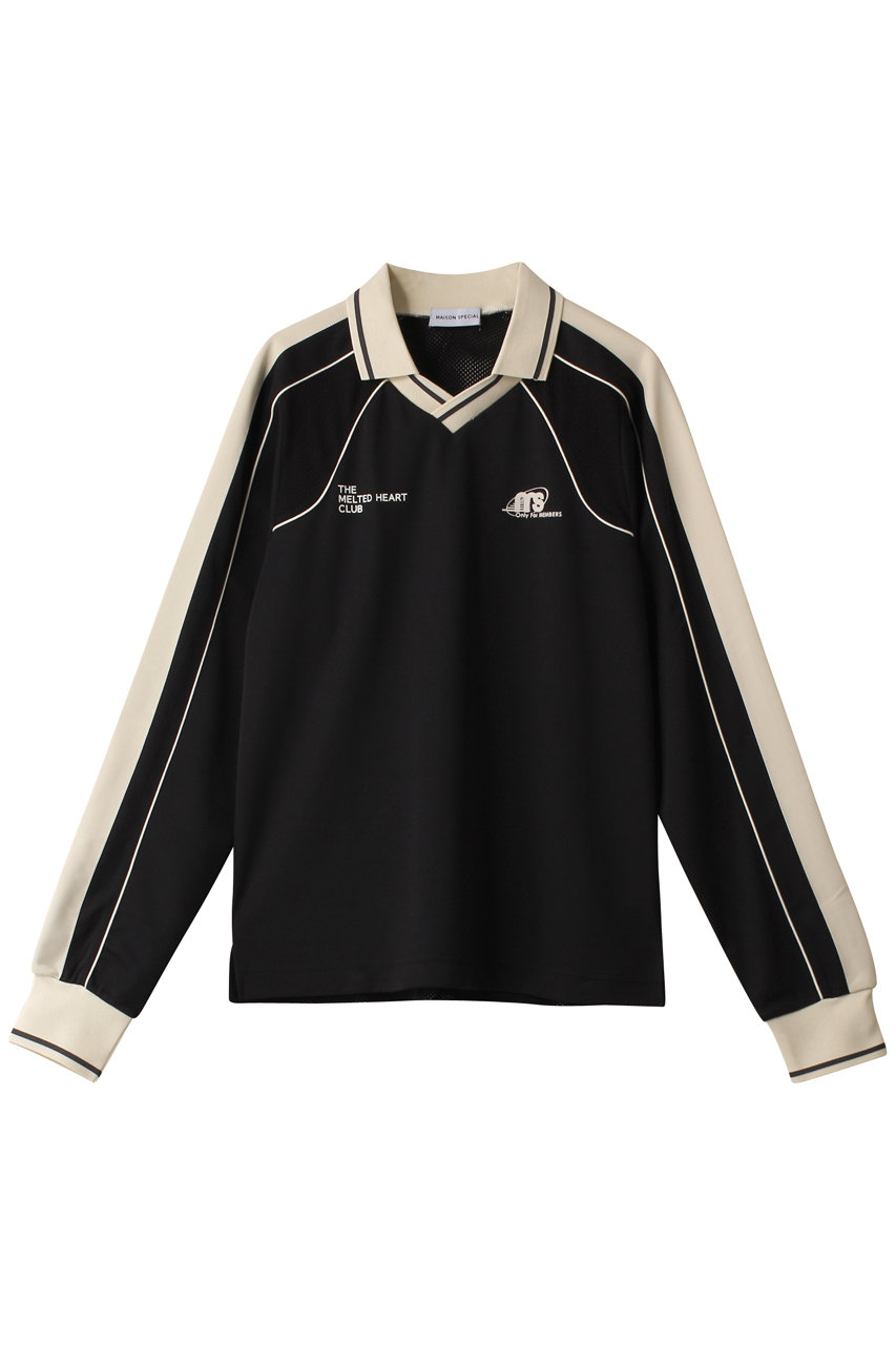 MAISON SPECIAL Uniform Long Sleeve T-shirt/ユニフォームロンTEE (BLK(ブラック), FREE) メゾンスペシャル ELLE SHOP