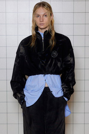 メゾンスペシャル/MAISON SPECIALのHalf Zip Cropped Sweat Top/ハーフジップクロップドスウェットトップ(110100/110105)