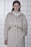 Half Zip Cropped Sweat Top/ハーフジップクロップドスウェットトップ
