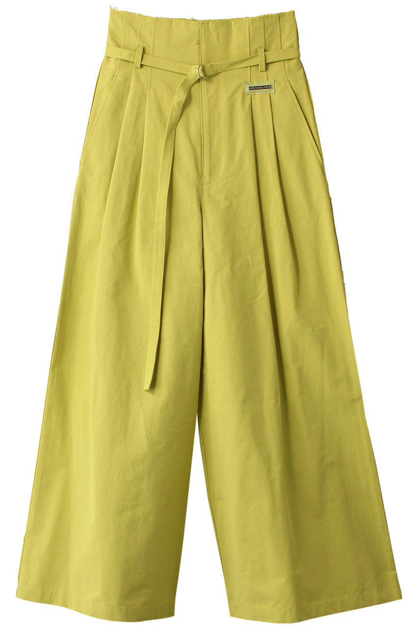 MAISON SPECIAL Two Tuck High Waist Wide Pants/ツータックハイウエストワイドパンツ (LIME(ライム), 36) メゾンスペシャル ELLE SHOP MAISON SPECIAL Two Tuck High Waist Wide Pants/ツータックハイウエストワイドパンツ (LIME(ライム), 36) メゾンスペシャル ELLE SHOP