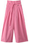 Two Tuck High Waist Wide Pants/ツータックハイウエストワイドパンツ メゾンスペシャル/MAISON SPECIAL PNK(ピンク)