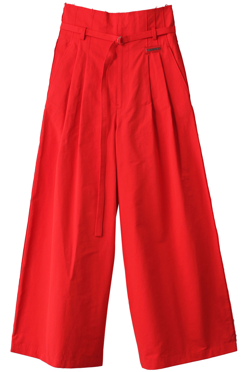 MAISON SPECIAL Two Tuck High Waist Wide Pants/ツータックハイウエストワイドパンツ (RED(レッド), 36) メゾンスペシャル ELLE SHOP MAISON SPECIAL Two Tuck High Waist Wide Pants/ツータックハイウエストワイドパンツ (RED(レッド), 36) メゾンスペシャル ELLE SHOP