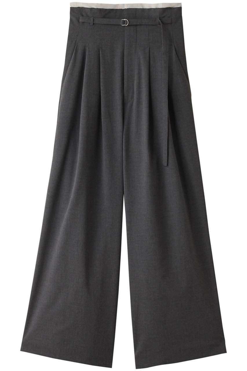 MAISON SPECIAL Multi Fabric High Waist Pants/マルチファブリックハイウエストパンツ (GRY(グレー), 36) メゾンスペシャル ELLE SHOP