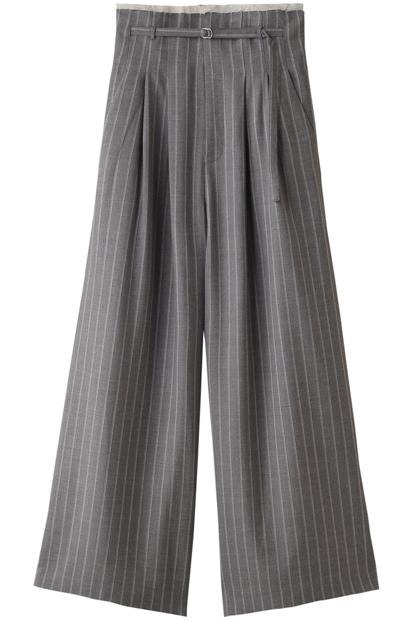 MAISON SPECIAL Multi Fabric High Waist Pants/マルチファブリックハイウエストパンツ (L.GRY(ライトグレー), 38) メゾンスペシャル ELLE SHOP