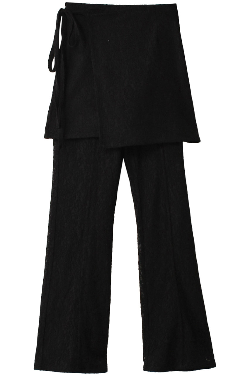MAISON SPECIAL Wrap Layered Lace Pants/ラップレイヤードレースパンツ (BLK(ブラック), 36) メゾンスペシャル ELLE SHOP