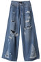 2way High Damage Denim Pants/2WAYハイダメージデニムパンツ メゾンスペシャル/MAISON SPECIAL BLU(ブルー)
