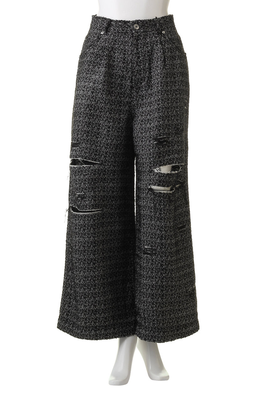 Tweed Distressed Wide Pants/ツイードダメージワイドパンツ