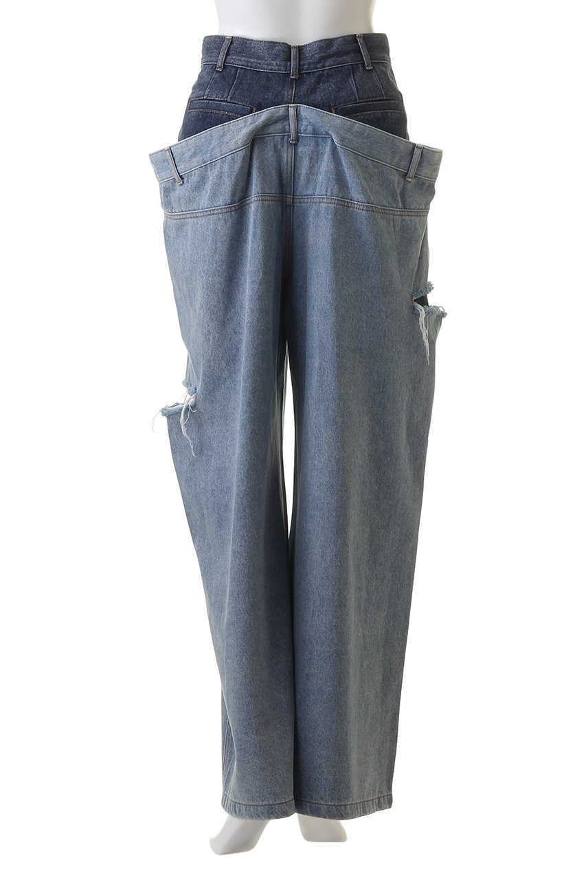 Double Waist Baggy Denim Pants/ダブルウエストバギーデニム