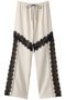Lace Docking Jersey Pants/レースドッキングジャージパンツ メゾンスペシャル/MAISON SPECIAL WHT(ホワイト)