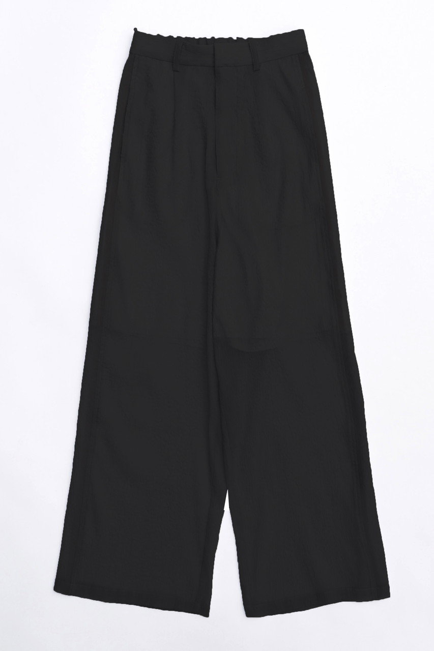 メゾンスペシャル/MAISON SPECIALのSide Line Sheer Pants/サイドラインシアーパンツ(BLK(ブラック)/21241465310)