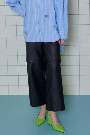 メゾンスペシャル/MAISON SPECIALの2way Leather Pants/2WAYレザーパンツ(110600/110601)