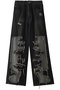 Tulle Distressed Denim Pants/チュールダメージデニム メゾンスペシャル/MAISON SPECIAL BLK(ブラック)