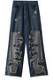 Tulle Distressed Denim Pants/チュールダメージデニム メゾンスペシャル/MAISON SPECIAL BLU(ブルー)