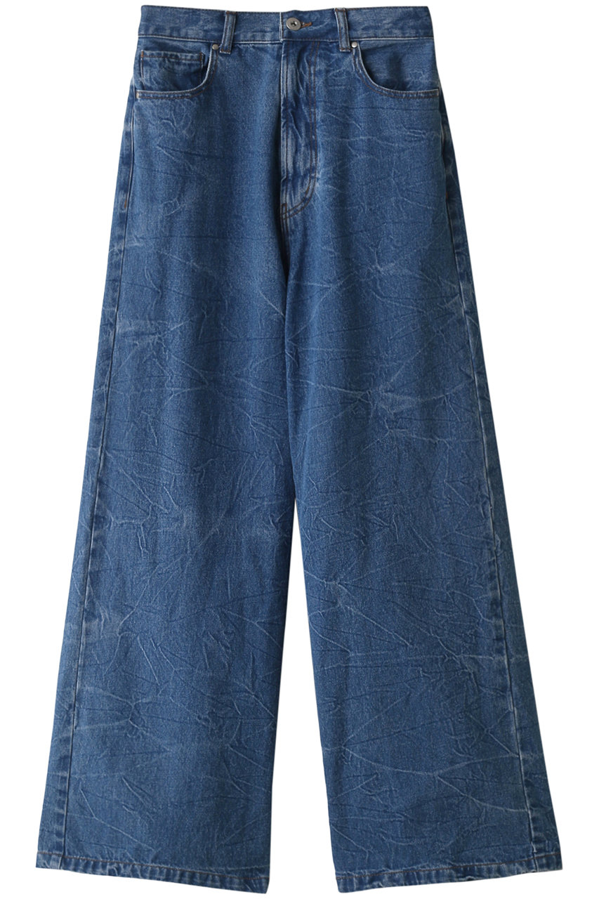 MAISON SPECIAL Washer Wide Denim Pants/ワッシャーワイドデニムパンツ (BLU(ブルー), 36) メゾンスペシャル ELLE SHOP