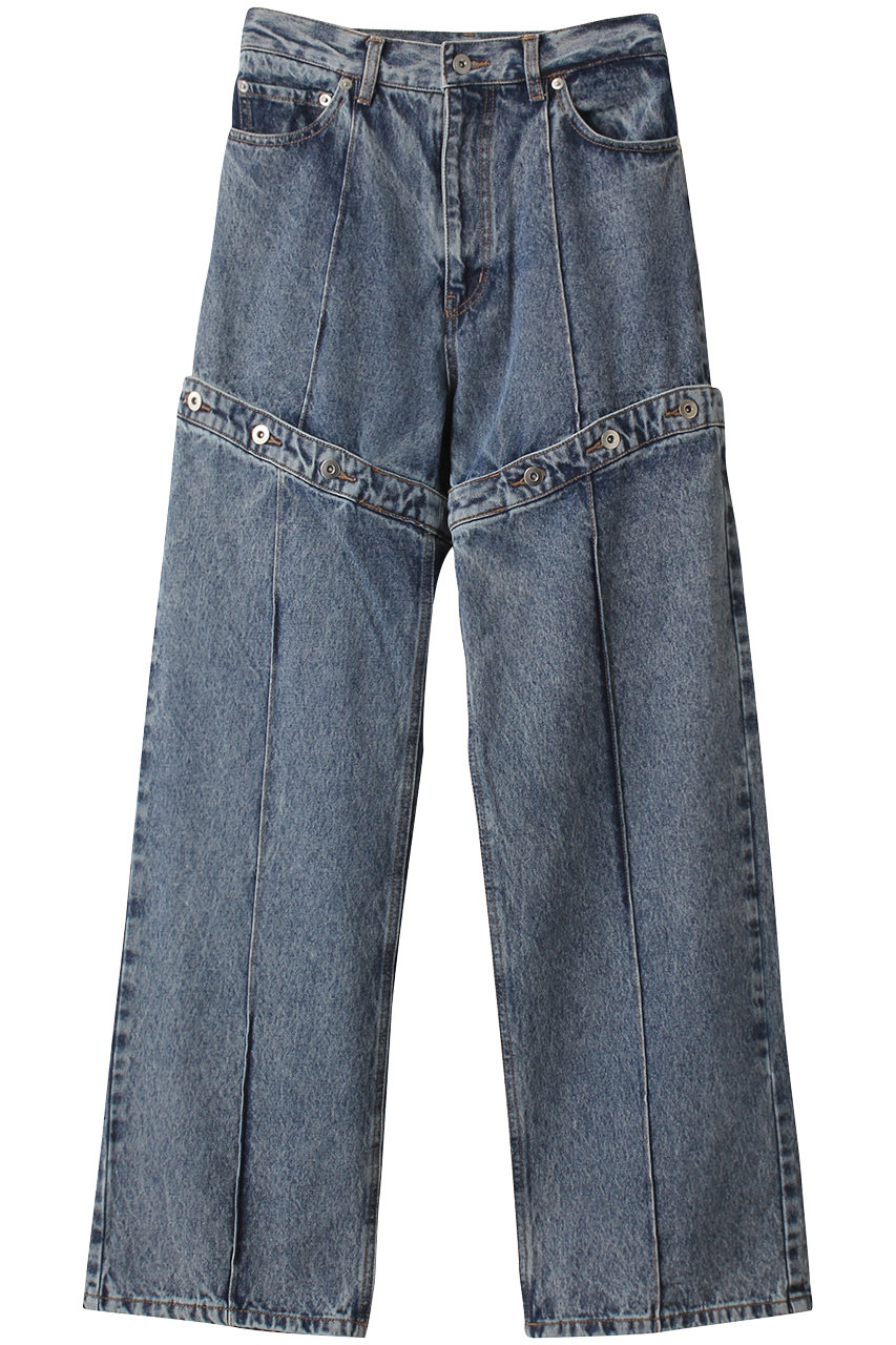 メゾンスペシャル/MAISON SPECIALのButton Slit Denim/ボタンスリットデニム(BLU(ブルー)/21241466104)