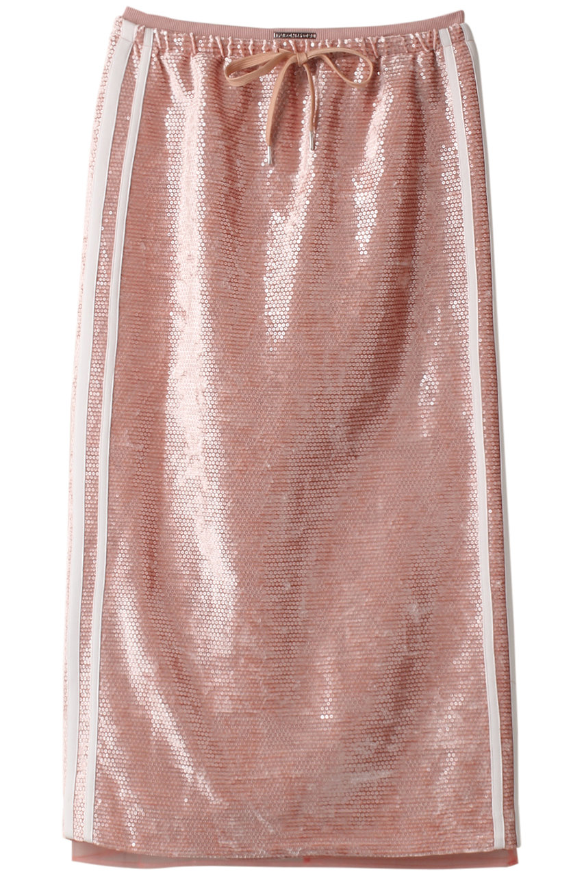 MAISON SPECIAL Sequins Side Line Track Skirt/スパンコールサイドライントラックスカート (PNK(ピンク), FREE) メゾンスペシャル ELLE SHOP