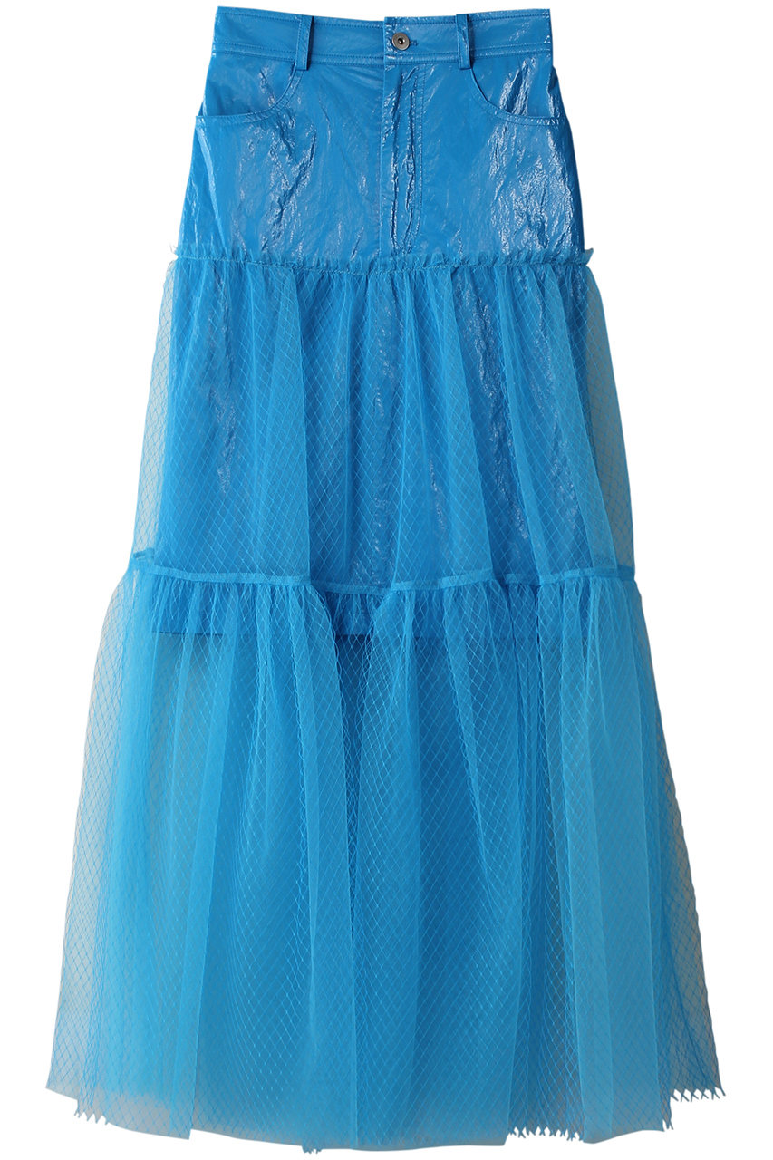 MAISON SPECIAL Metallic Hard Tulle Skirt/メタリックハードチュールスカート (BLU(ブルー), FREE) メゾンスペシャル ELLE SHOP