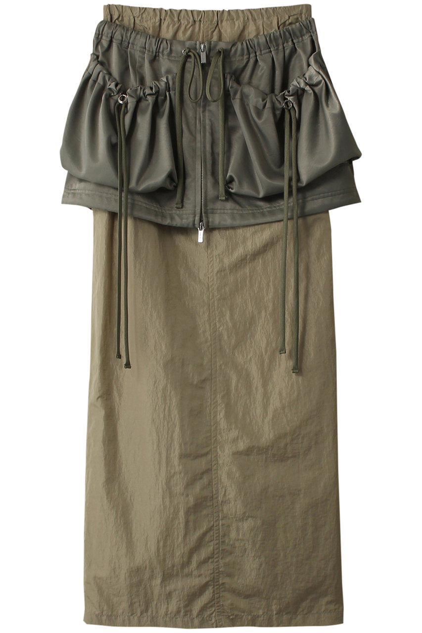 MAISON SPECIAL Pocket Layered Tight Skirt/ポケットレイヤードタイトスカート (KHK(カーキ), FREE) メゾンスペシャル ELLE SHOP