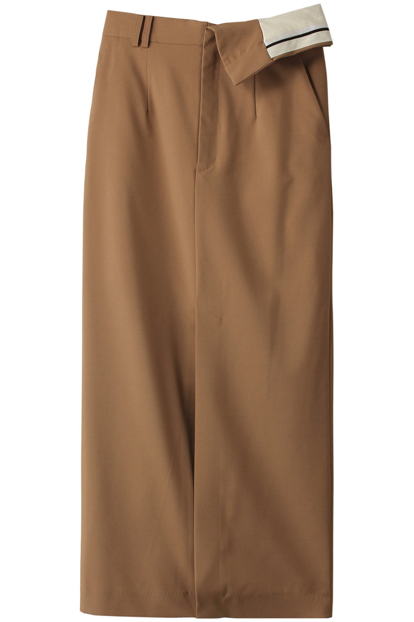 メゾンスペシャル/MAISON SPECIALのTurnback Waist Tight Maxi Skirt/ターンバックウエストタイトマキシスカート(BGE(ベージュ)/21241515303)
