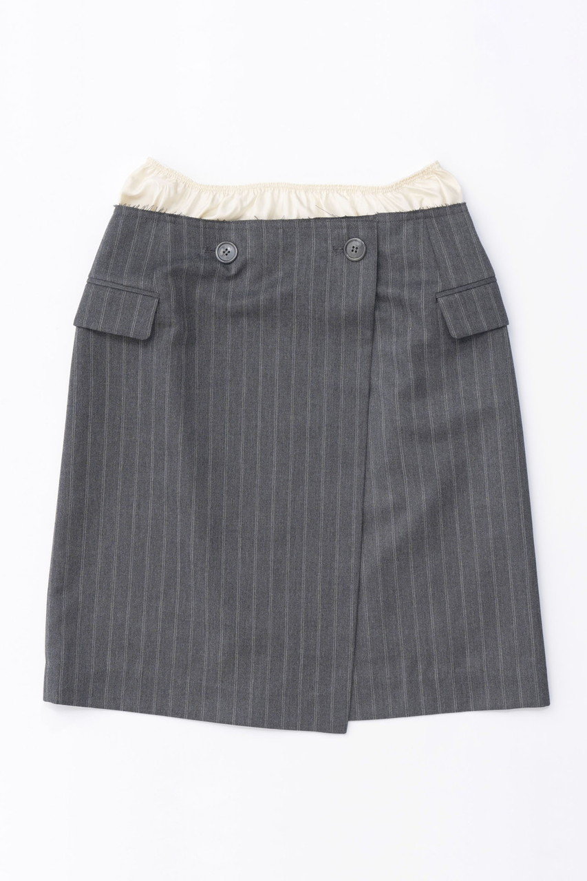 メゾンスペシャル/MAISON SPECIALのDouble Waist Wrap Mini Skirt/ダブルウエストラップミニスカート(GRY(グレー)/21241515701)