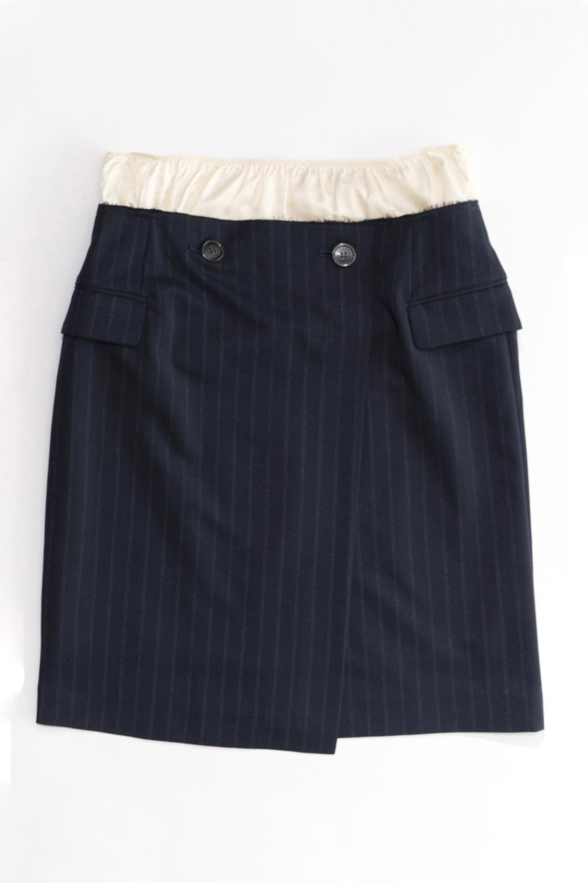 MAISON SPECIAL Double Waist Wrap Mini Skirt/ダブルウエストラップミニスカート (NVY(ネイビー), 38) メゾンスペシャル ELLE SHOP