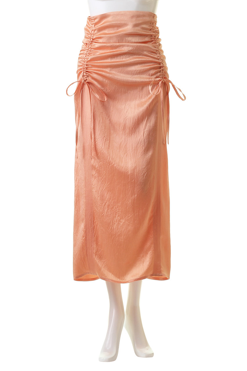 Satin Shirring Tight Skirt/サテンシャーリングタイトスカート