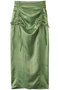 Satin Shirring Tight Skirt/サテンシャーリングタイトスカート メゾンスペシャル/MAISON SPECIAL GRN(グリーン)