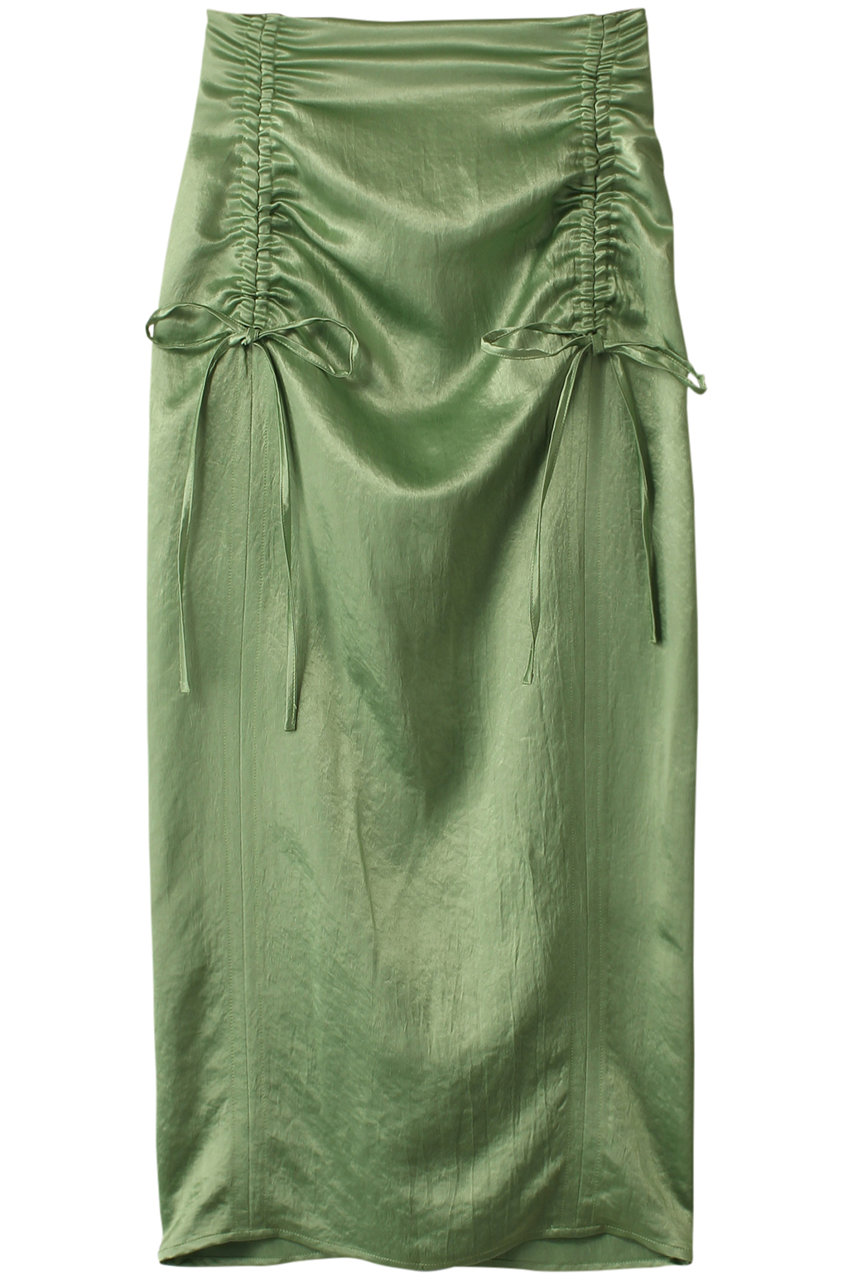 MAISON SPECIAL Satin Shirring Tight Skirt/サテンシャーリングタイトスカート (GRN(グリーン), 36) メゾンスペシャル ELLE SHOP MAISON SPECIAL Satin Shirring Tight Skirt/サテンシャーリングタイトスカート (GRN(グリーン), 36) メゾンスペシャル ELLE SHOP