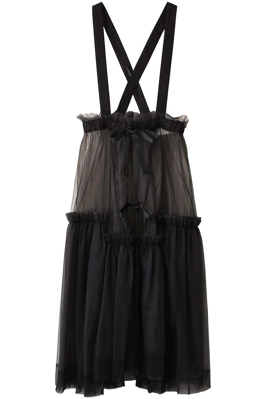 メゾンスペシャル/MAISON SPECIALのSuspender Tulle Skirt/サスペンダーチュールスカート(BLK(ブラック)/21241516103)