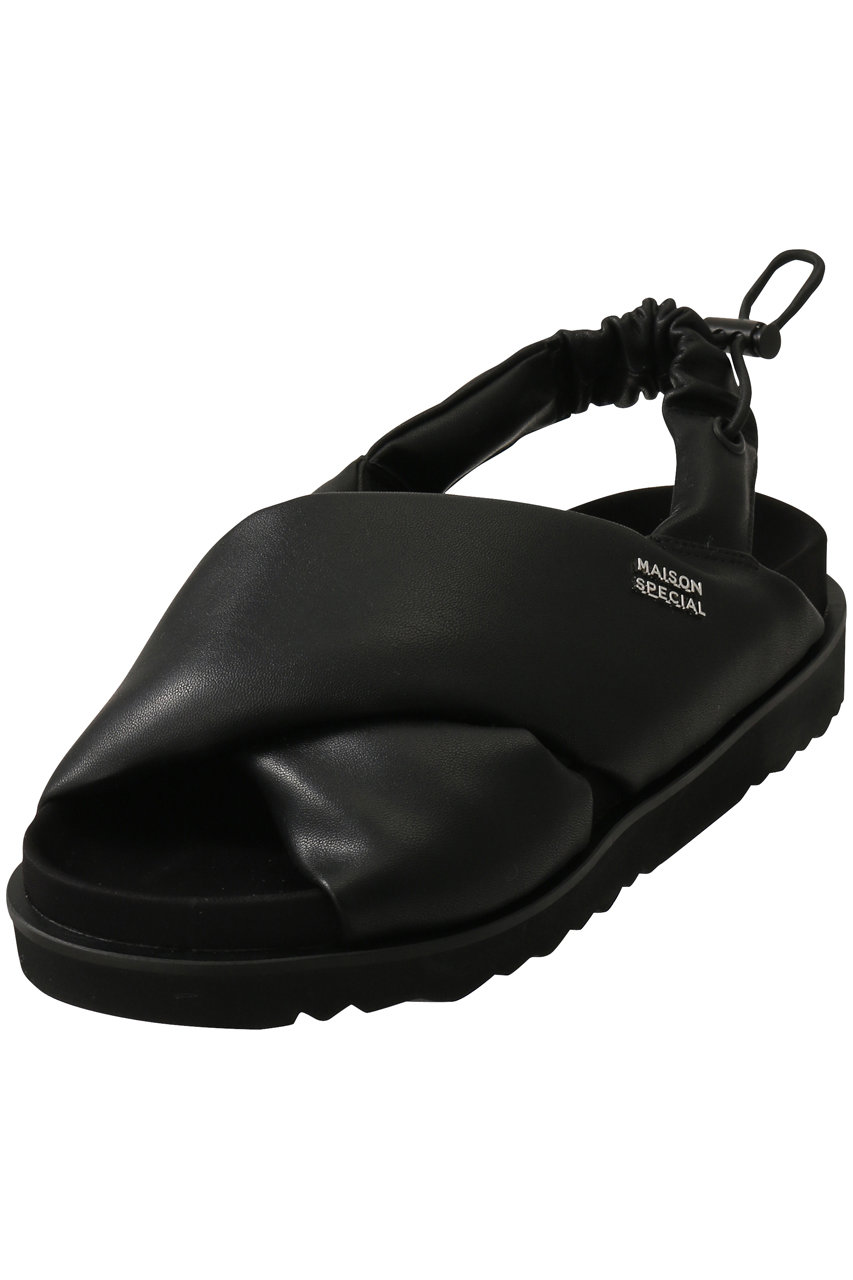 メゾンスペシャル/MAISON SPECIALのCloth Puffer Sandals/クロスパッファーサンダル(BLK(ブラック)/21241565501)