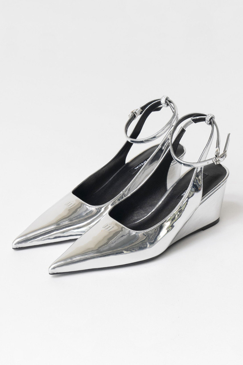 メゾンスペシャル/MAISON SPECIALの2way Pointed Wedge Pumps/2WAYポインテッドウェッジパンプス(SLV(シルバー)/21241565502)