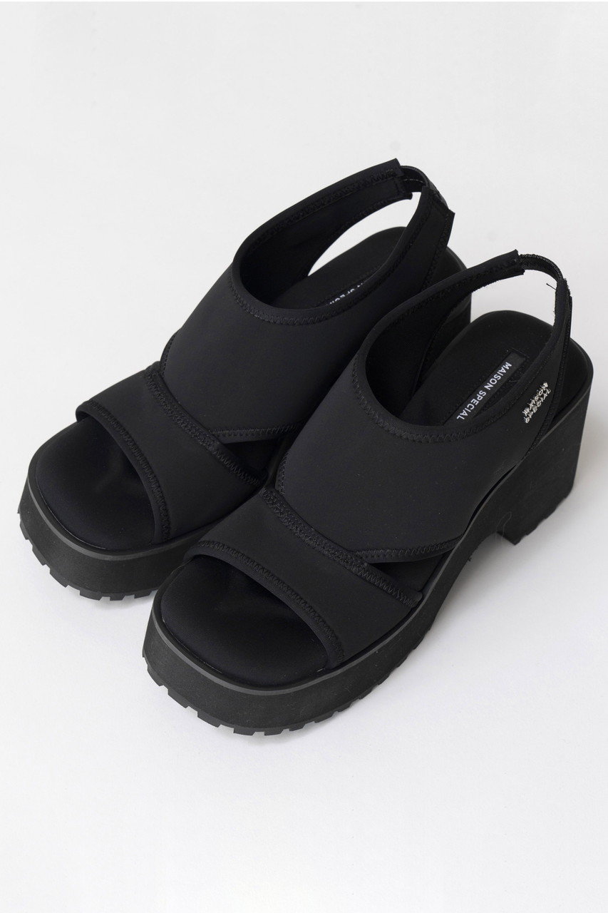 Stretch Cut Off Sandals