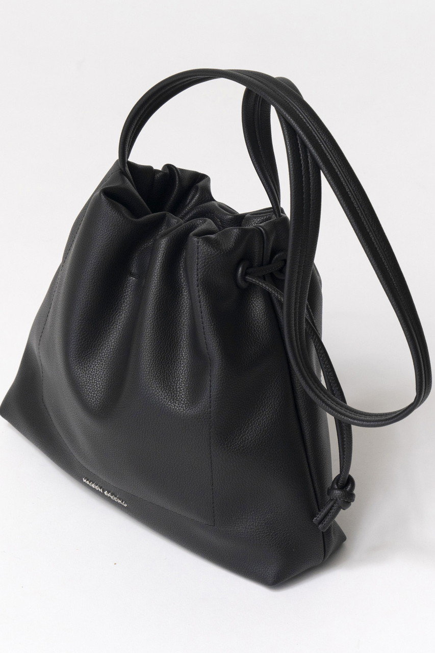 2way Shrink Vegan Leather Drawstring Bag/2WAYシュリンクヴィーガンレザー巾着バッグ