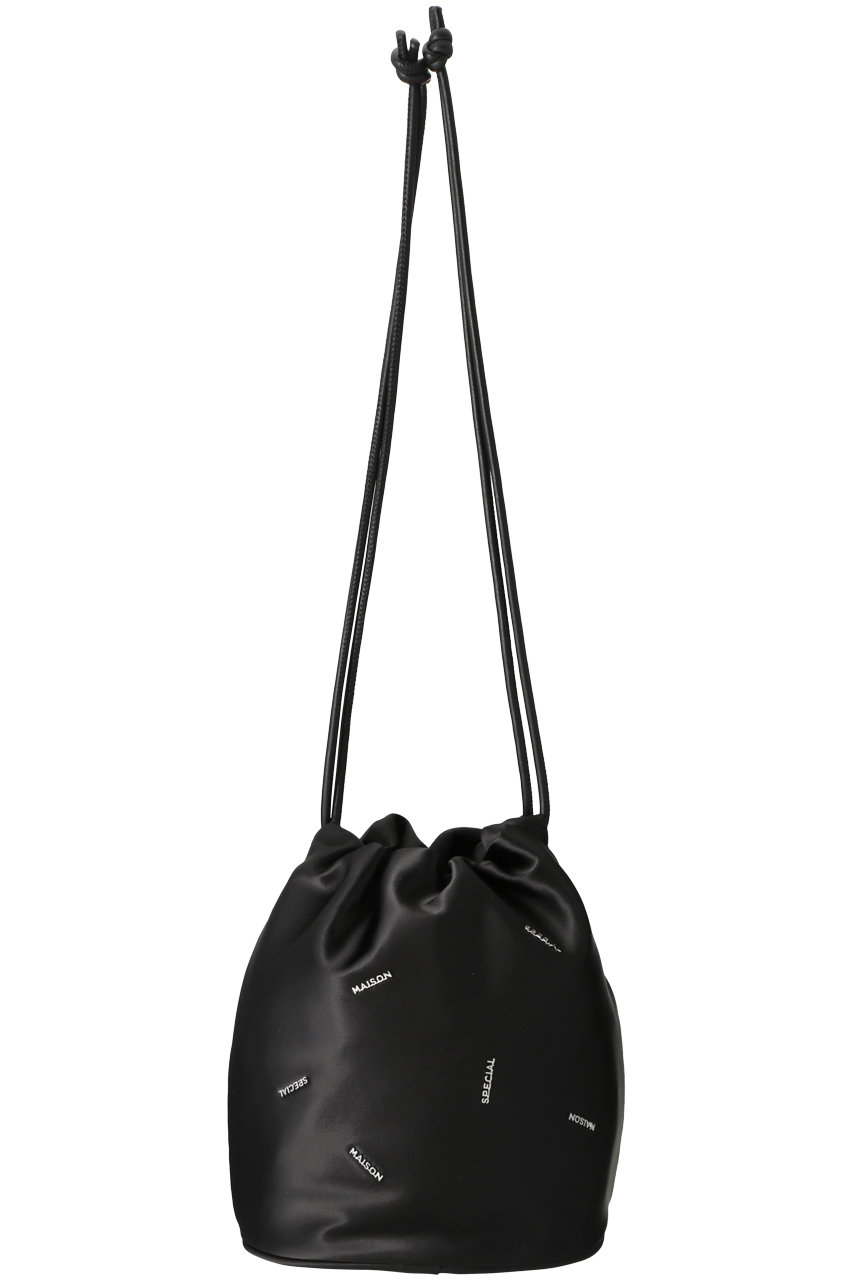 メゾンスペシャル/MAISON SPECIALのMany MS Logo Drawstring Bag/メニーMSロゴドローストリングバッグ(BLK(ブラック)/21241615509)
