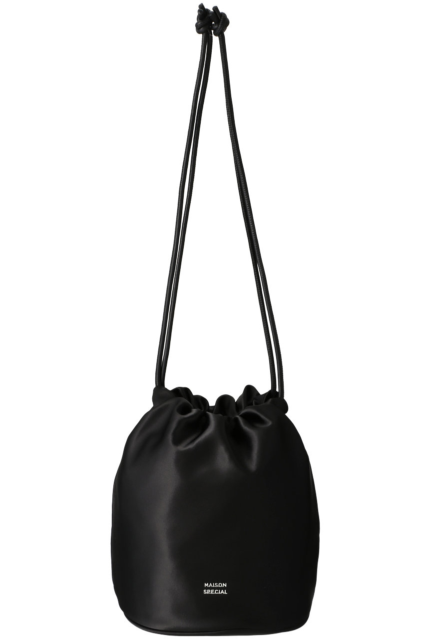 MAISON SPECIAL MS Logo Drawstring Bag/MSロゴドローストリングバッグ (BLK(ブラック), FREE) メゾンスペシャル ELLE SHOP