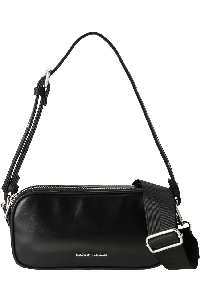 メゾンスペシャル/MAISON SPECIALのDouble Zipper Bag/ダブルファスナーバッグ(BLK(ブラック)/21241615511)