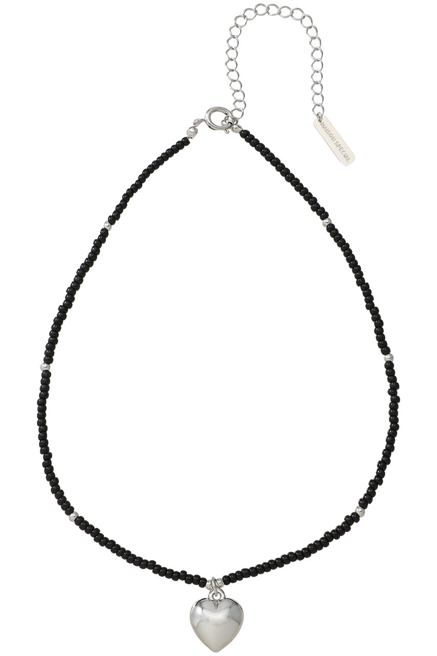 MAISON SPECIAL Heart Beaded Necklace/ハートビーズネックレス (BLK(ブラック), FREE) メゾンスペシャル ELLE SHOP