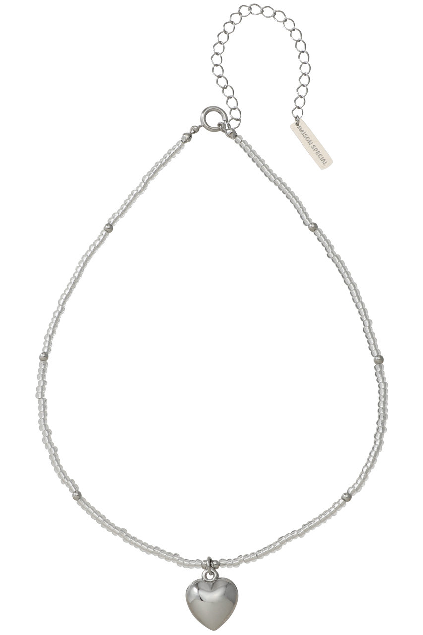 MAISON SPECIAL Heart Beaded Necklace/ハートビーズネックレス (CLR(クリア), FREE) メゾンスペシャル ELLE SHOP